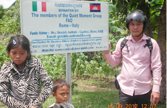 Members of the Quiet Moment Group of FAO (Rome-Italy). May 2012. Phnom Dei village. Well No.83