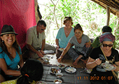 Happy time with Cambodian locals